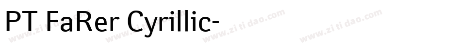 PT FaRer Cyrillic字体转换